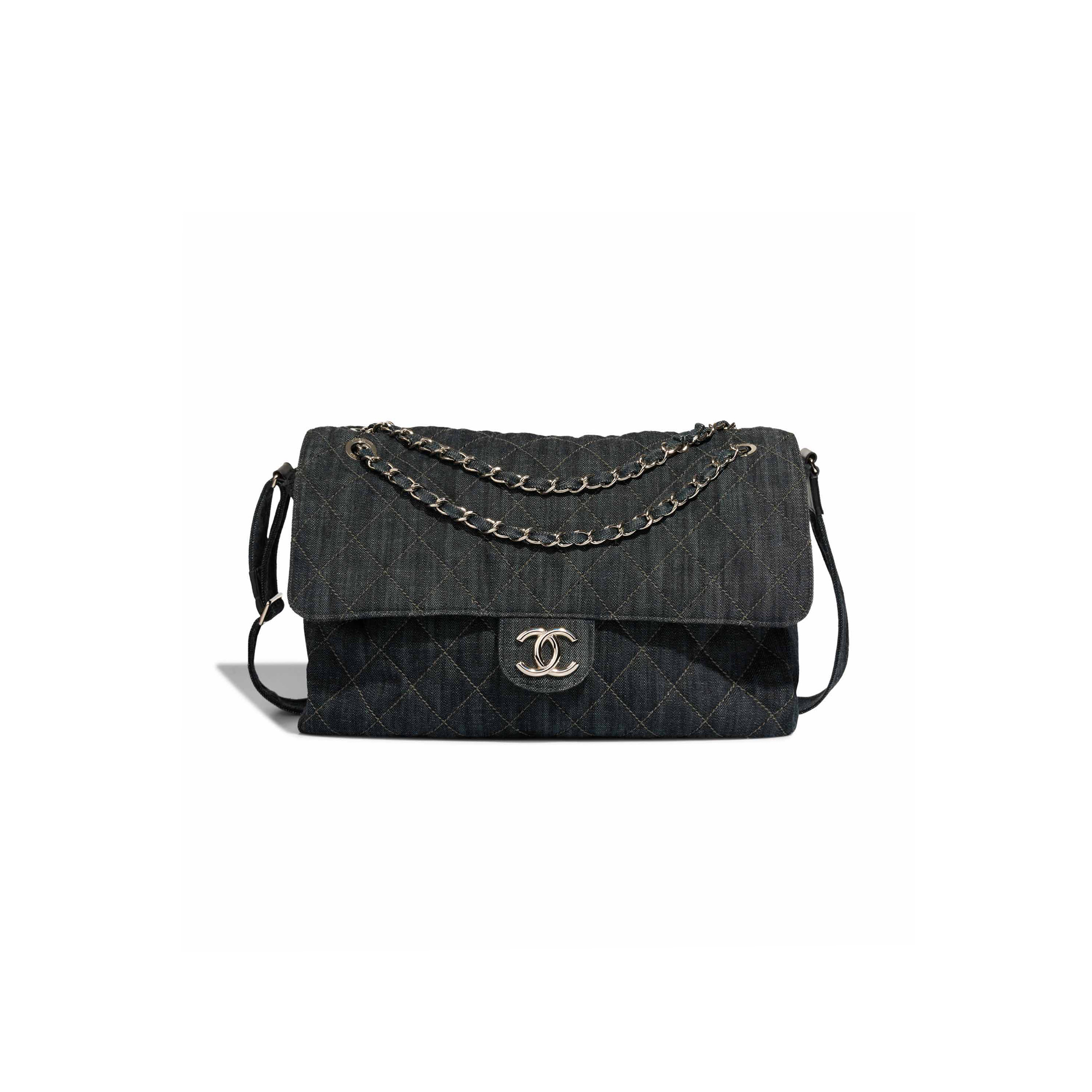 Ch*el timeless maxi denim dark blue 515356 (40*30*11cm)